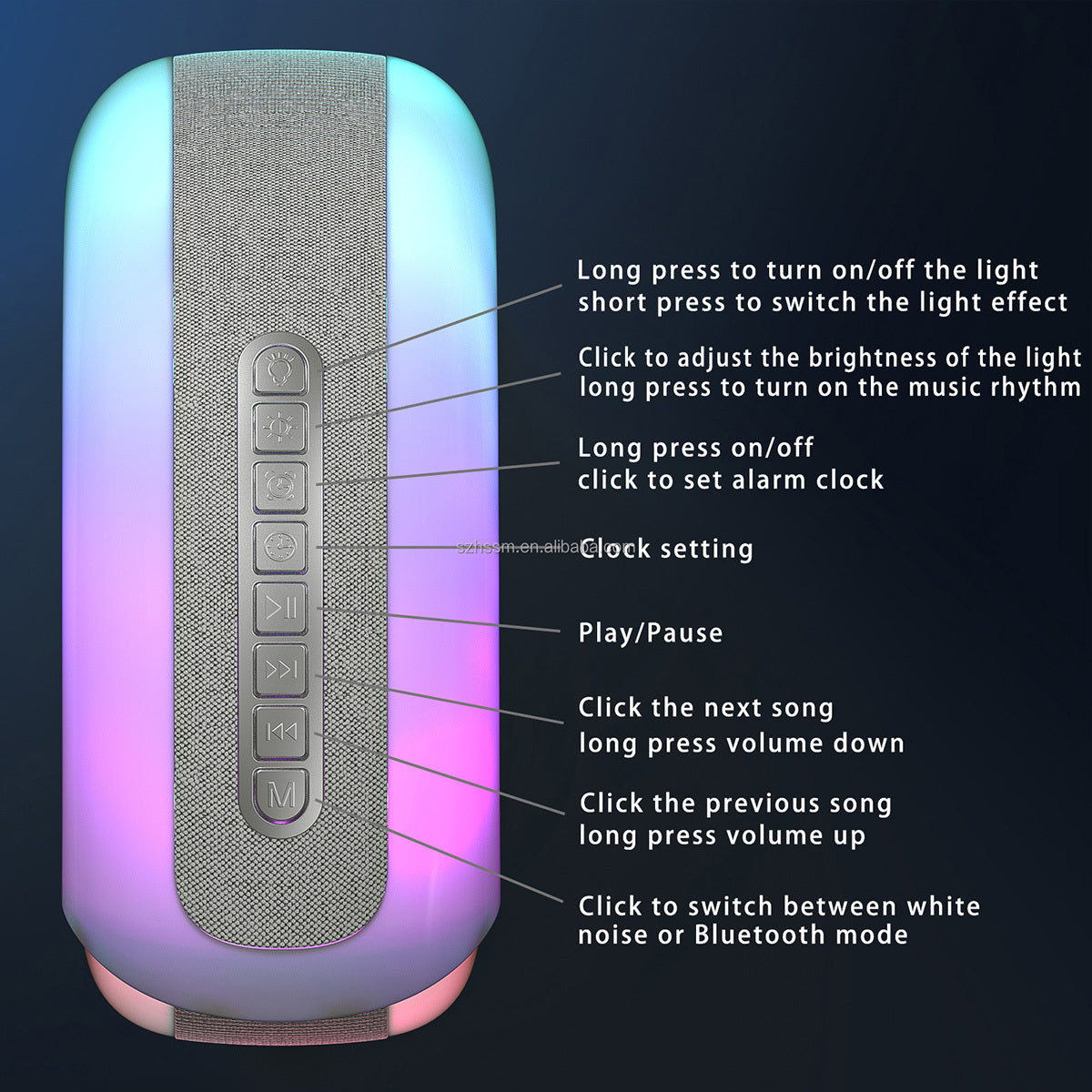 Multifunctional RGB Bluetooth Table Lamp