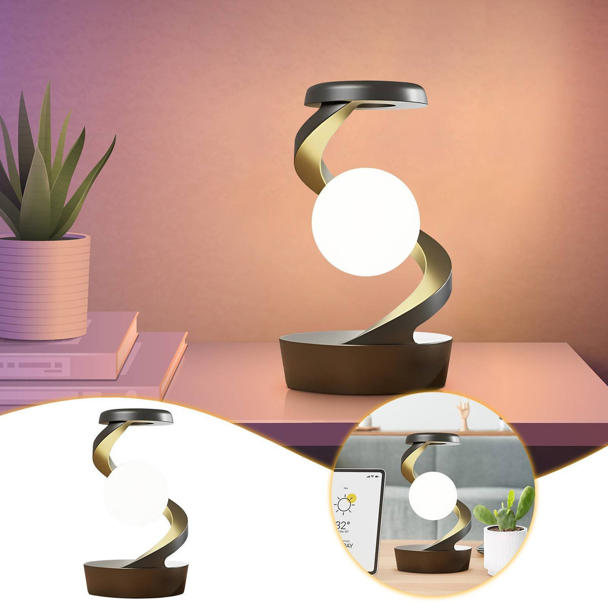 LunaCharge Rotating Desk Lamp