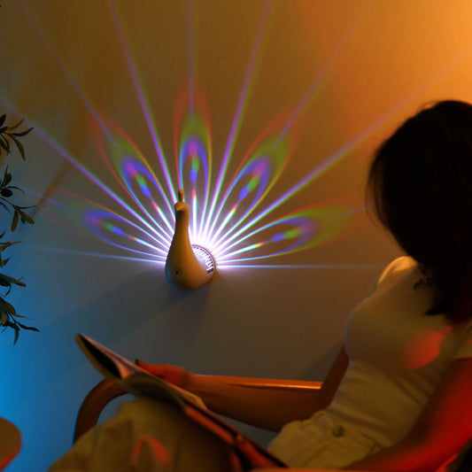 PlumeGlow 3D Peacock Wall Lamp
