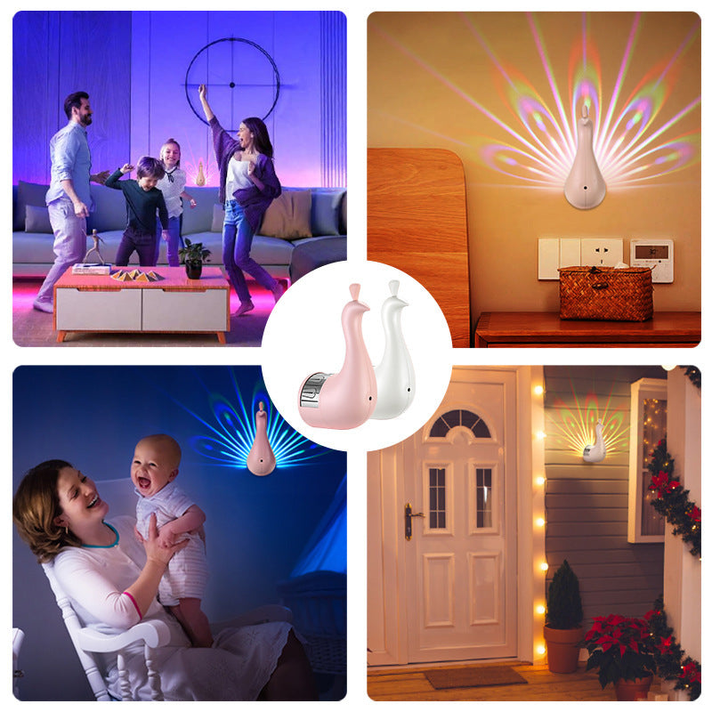 PlumeGlow 3D Peacock Wall Lamp