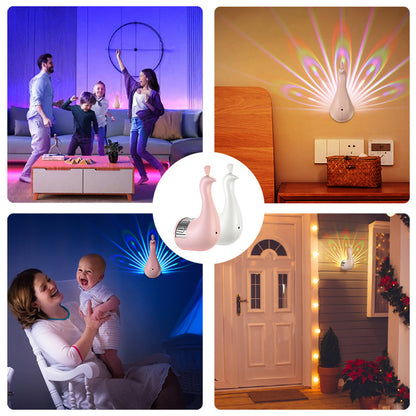 PlumeGlow 3D Peacock Wall Lamp